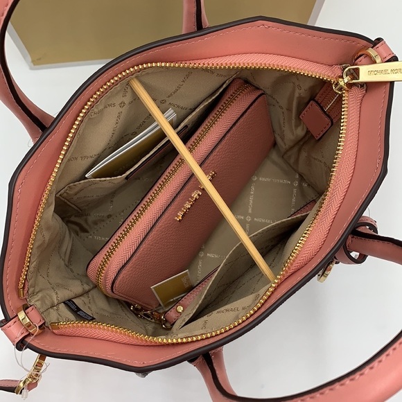 Michael Kors Avril Small Leather Top-Zip Satchel and Multifunctional Phone Case - Picture 7 of 16